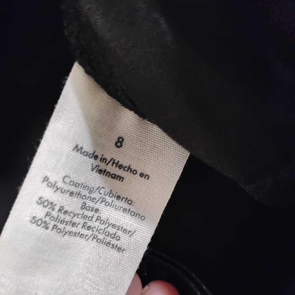 Black Faux Leather Pants - Picture 7 of 8